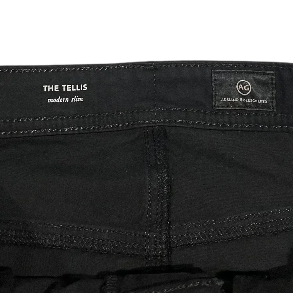NWT AG Jeans Tellis Modern Slim Sueded Stretch Sateen‎ Black Pants Mens 32x32